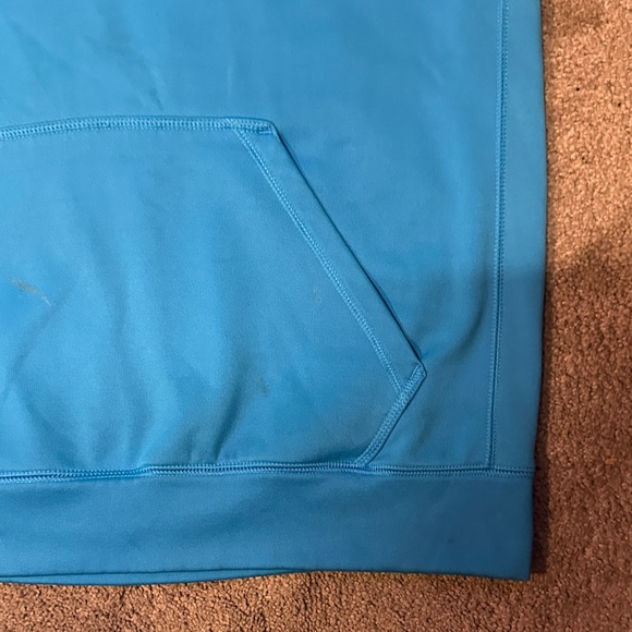 Nike Mens Therma Fit Pullover Hoodie Sweatshirt Blue Black Swoosh Logo Size L - Picture 4 of 10